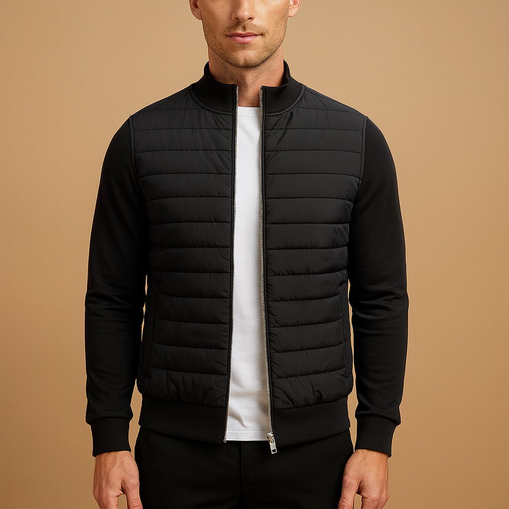 Men's Winter Coat with High Collar | Warm Jacket