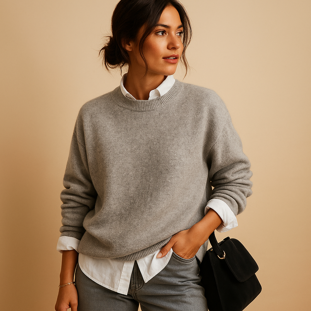 Women's Sweater with Elegant Cut | Minimalist Finish
