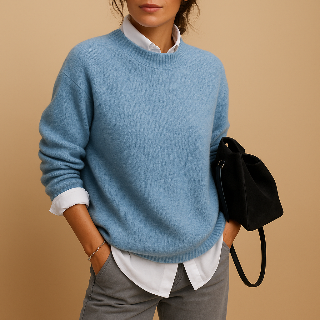 Women's Sweater with Elegant Cut | Minimalist Finish
