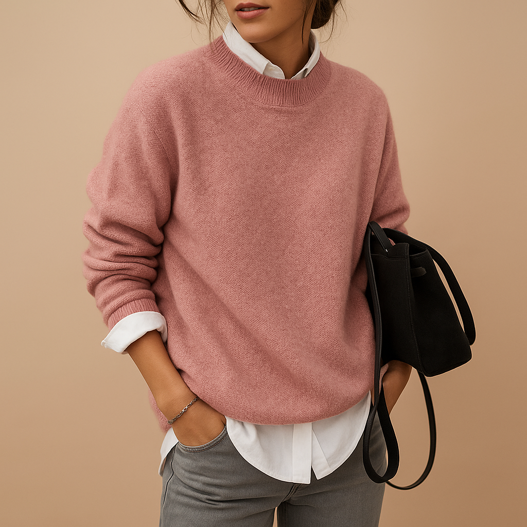 Women's Sweater with Elegant Cut | Minimalist Finish